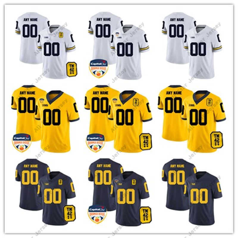 American College Football Wear American College Football Wear Mens 2022 Playoff College Michigan Wolverines Football Jersey 10 Brady 2 Woodson 5 Sainristil 97 Hutc
