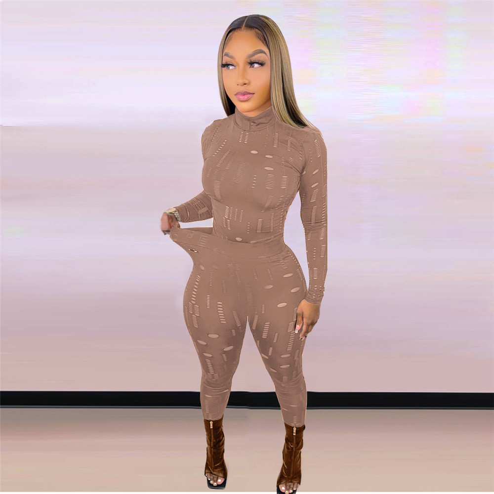Designer Fall Winter Tracksuits Two Piece Sets Womens Outfits Ripped Sweatsuits Long Sleeve Pullover Top and Pants Casual Outwork Sportswear Jogger su