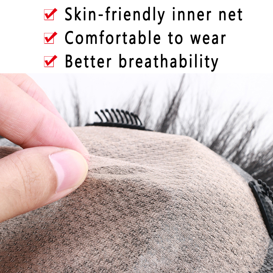 Synthetic s LUPU Short Replacement Hair Piece Fringe Top Clres pins For Men Baldness Clip In Natural 230114