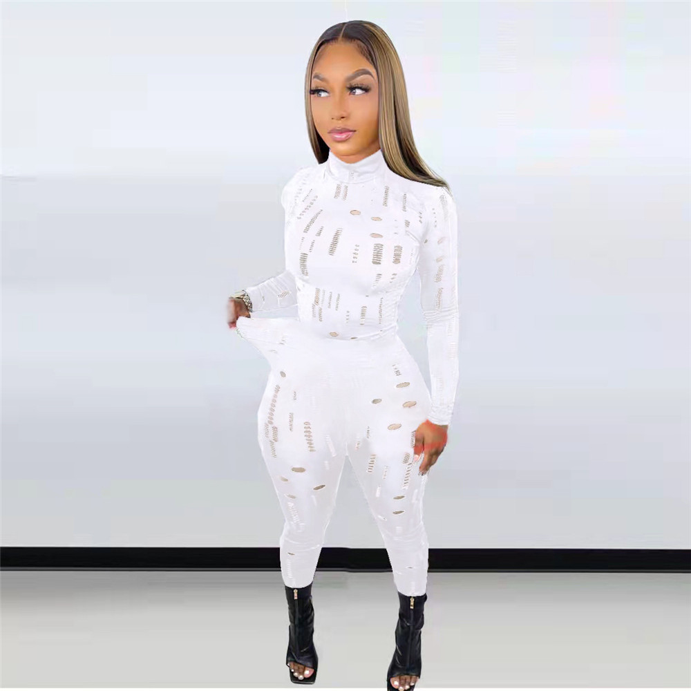 Designer Fall Winter Tracksuits Two Piece Sets Womens Outfits Ripped Sweatsuits Long Sleeve Pullover Top and Pants Casual Outwork Sportswear Jogger su