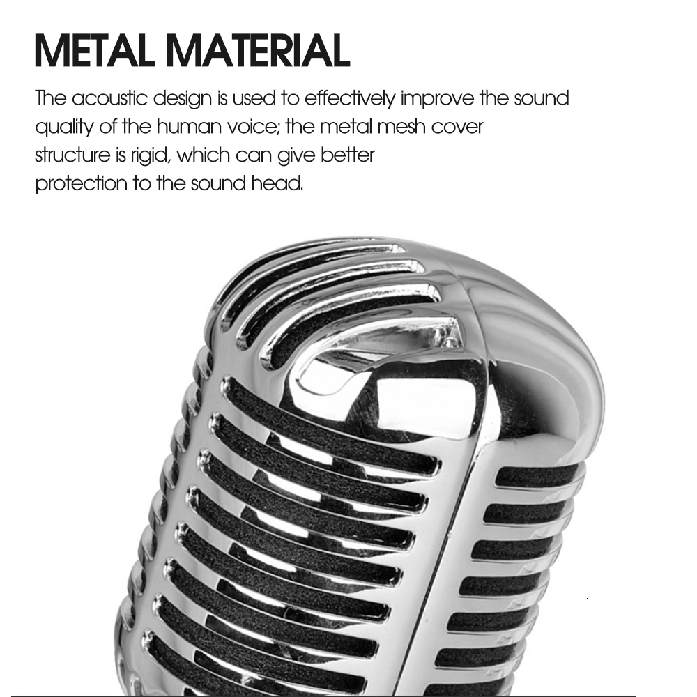 Microphones Vintage Style Microphone for SHURE Simulation Classic Retro Dynamic Vocal Mic Universal Stand Live Permance Karaoke 230113