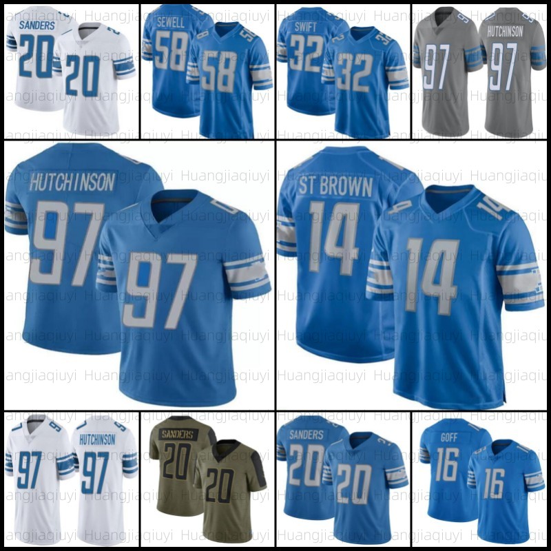 Aidan Hutchinson Jameson Williams Football Jersey D'Andre Swift Jared Goff Barry Sanders Amon Ra St Brown, Men jersey
Aidan Hutchinson Jameson Williams Football Jersey D'Andre Swift Jared Goff Barry Sanders Amon Ra St Brown, Men jersey