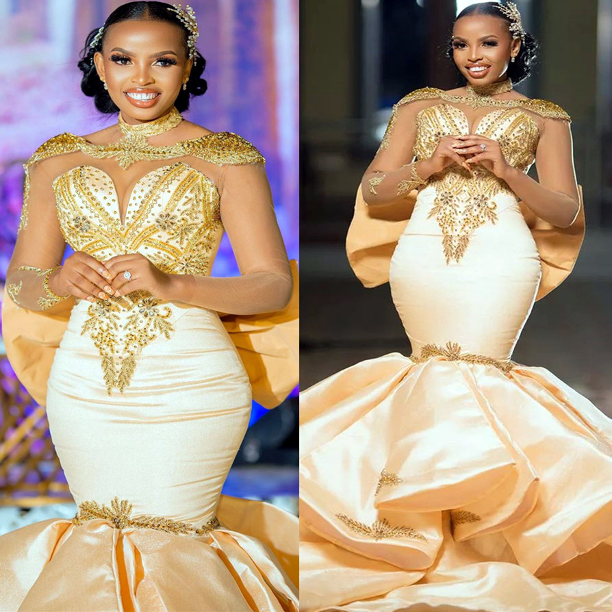 2023 Arabic Aso Ebi Mermaid Champagne Prom Dresses Lace Beaded Crystals Evening Formal Party Second Reception Birthday Engagement Gowns Dress ZJ332, Ivory
2023 Arabic Aso Ebi Mermaid Champagne Prom Dresses Lace Beaded Crystals Evening Formal Party Second Reception Birthday Engagement Gowns Dress ZJ332, Ivory