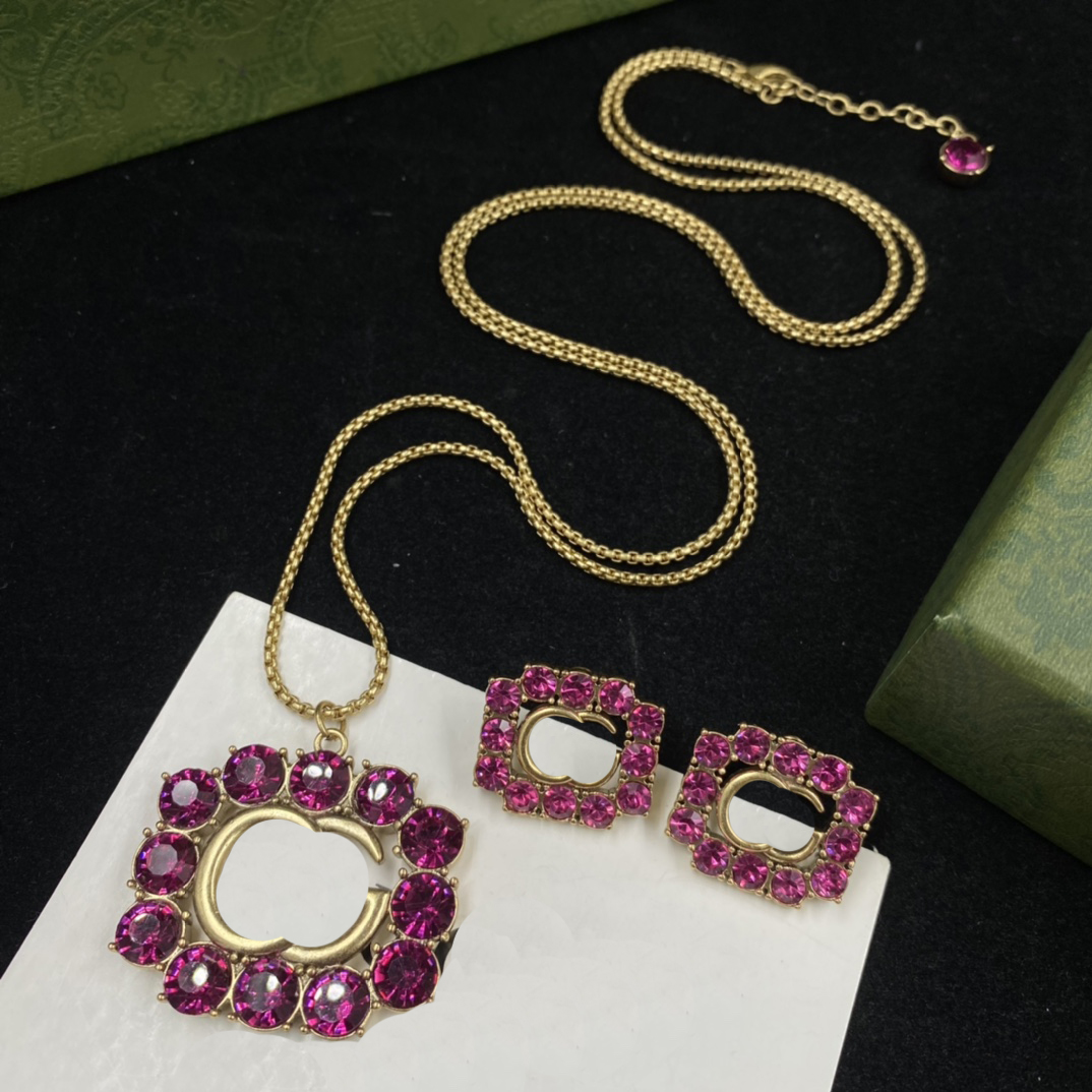 Shiny Diamond Long Necklaces Red Crystal Earrings Jewelry Sets Rhinestone Designer Pendant Necklace With Box, As pic
Shiny Diamond Long Necklaces Red Crystal Earrings Jewelry Sets Rhinestone Designer Pendant Necklace With Box, As pic