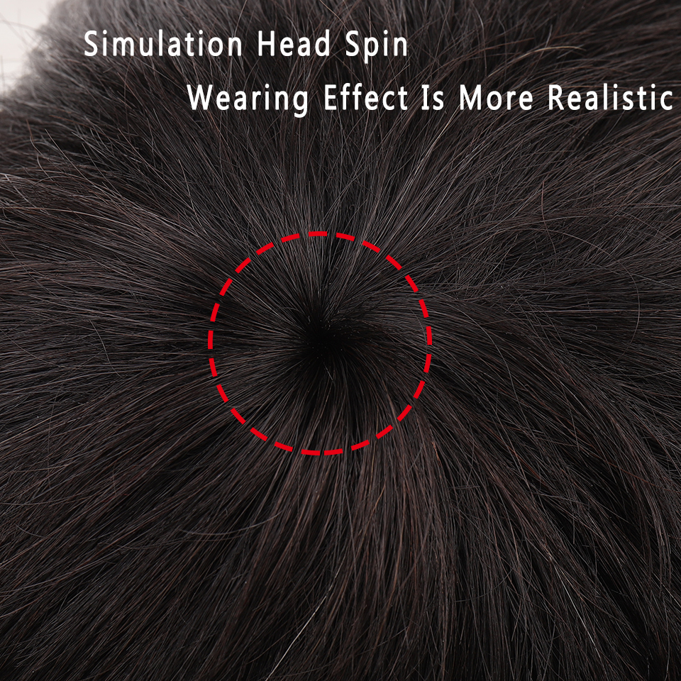 Synthetic s LUPU Short Replacement Hair Piece Fringe Top Clres pins For Men Baldness Clip In Natural 230114