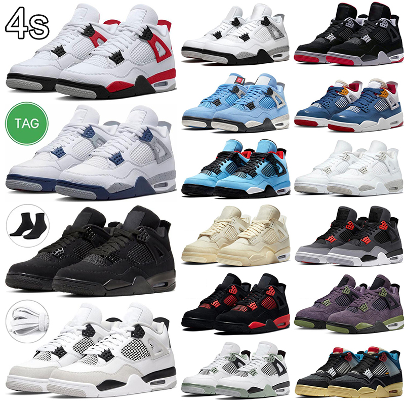 New Jumpman 4 4s Mens Basketball Shoes Red Cement Seafoam Midnight Navy Violet Ore Military Black Cat Red Thunder Craft Sail Oreo Canvas Mens Trainer Outdoor Sneakers, #25
New Jumpman 4 4s Mens Basketball Shoes Red Cement Seafoam Midnight Navy Violet Ore Military Black Cat Red Thunder Craft Sail Oreo Canvas Mens Trainer Outdoor Sneakers, #25