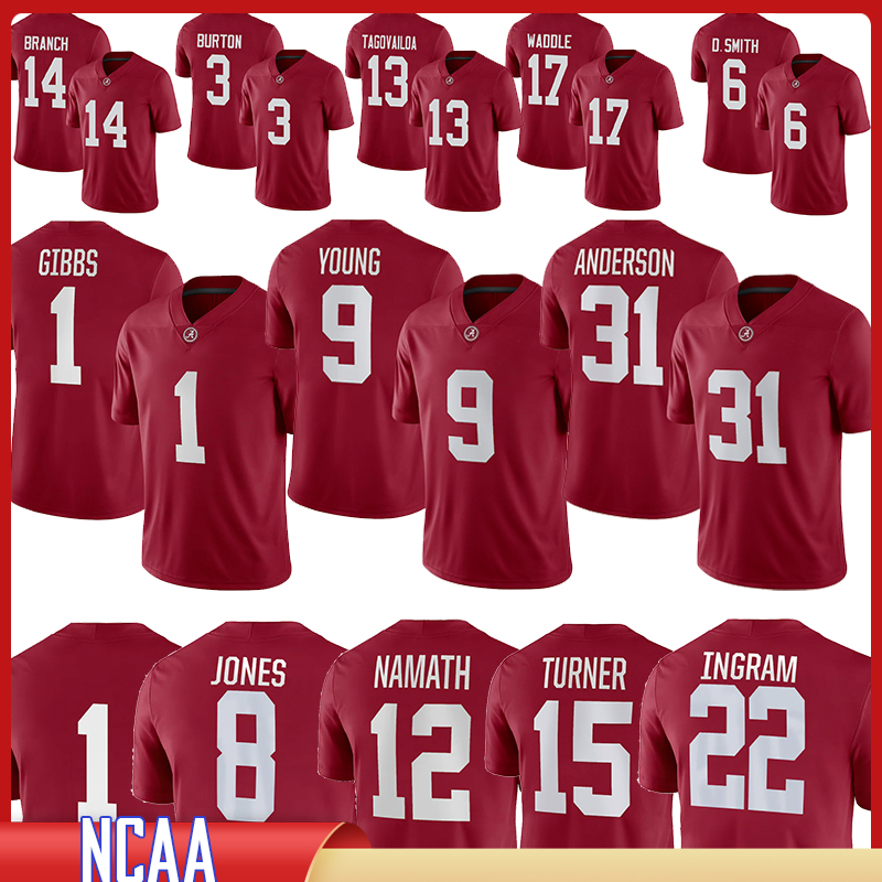 NCAA 9 Bryce Young Alabama Crimson Football JERSEYS Will Anderson Jr. Joe Namath Jahmyr Gibbs AJ McCarron Ty Simpson American College Ja'Corey Brooks Men Crimson, Men-ncaa
NCAA 9 Bryce Young Alabama Crimson Football JERSEYS Will Anderson Jr. Joe Namath Jahmyr Gibbs AJ McCarron Ty Simpson American College Ja'Corey Brooks Men Crimson, Men-ncaa