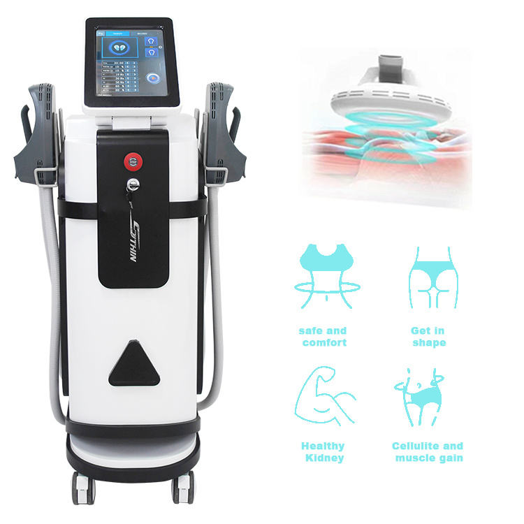Popular Rest Assured Ems Muscle Stimulation Machine 4 Handles Reduce Fat For Burn Calories