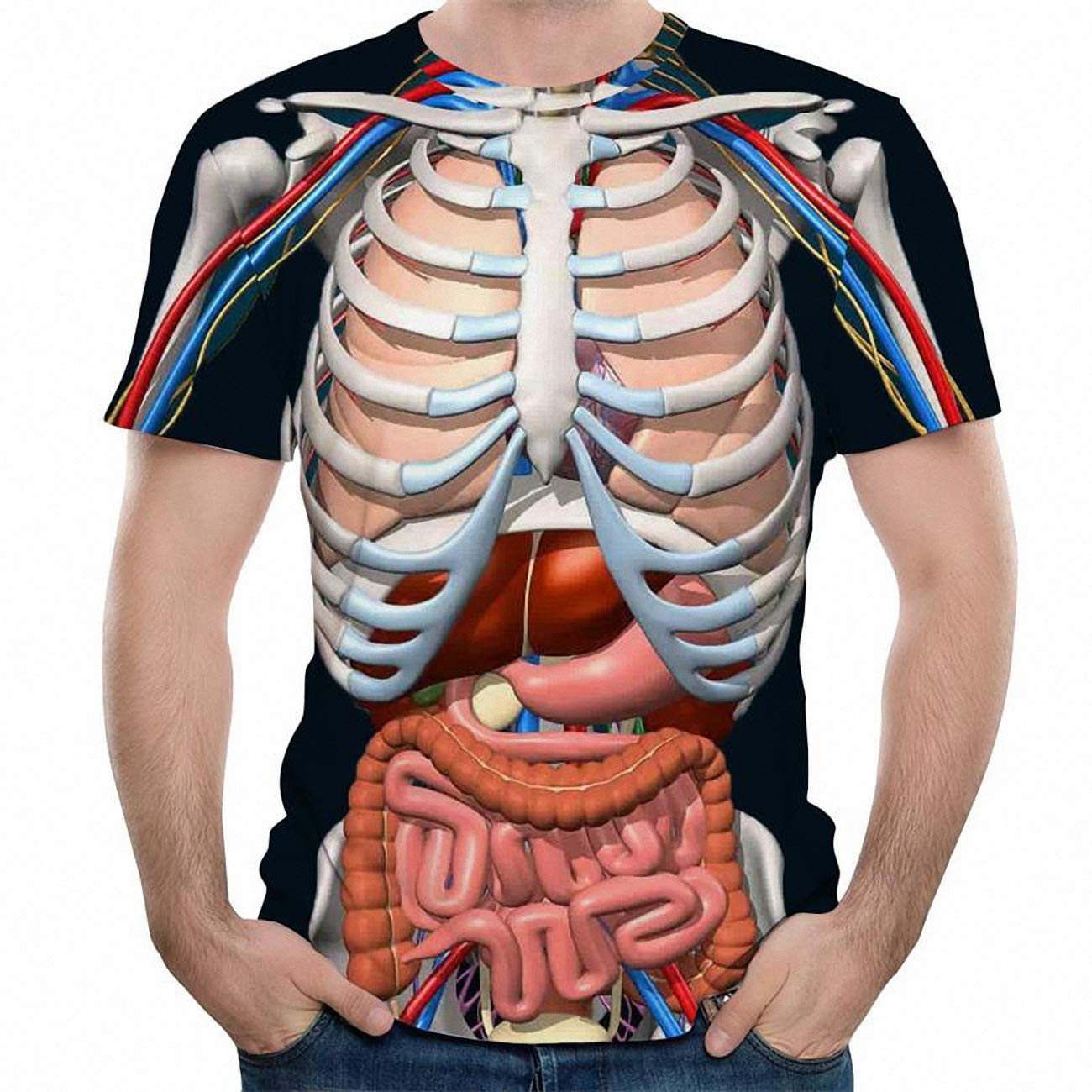 JOOCAR Halloween T-Shirt Body Anatomy Internal Organ 3D Print T-Shirt Crewneck Short Sleeve Funny Top
JOOCAR Halloween T-Shirt Body Anatomy Internal Organ 3D Print T-Shirt Crewneck Short Sleeve Funny Top