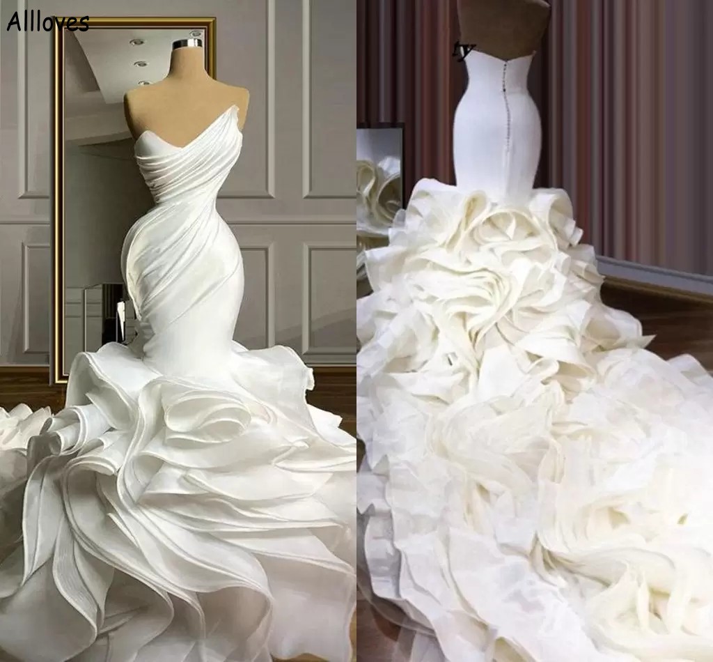 Gorgeous Ruffles Long Mermaid Wedding Dresses For Women Sweetheart Sexy Lace-up Back Plus Size Vestidos De Novia Fishtail Skirt Pleated Bridal Reception Gown AL6600, Green
Gorgeous Ruffles Long Mermaid Wedding Dresses For Women Sweetheart Sexy Lace-up Back Plus Size Vestidos De Novia Fishtail Skirt Pleated Bridal Reception Gown AL6600, Green