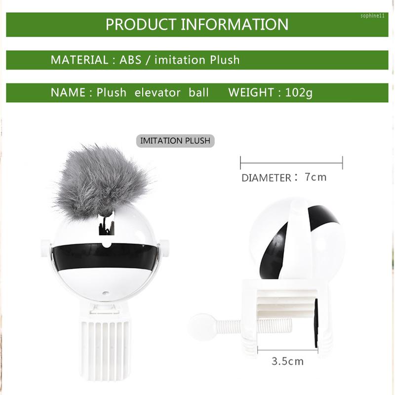 Update Cat Toys Smart Toy Electric Automatic Lifting Motion Pet Plush Ball For Cats Interactive Puzzle Rolling Jumping