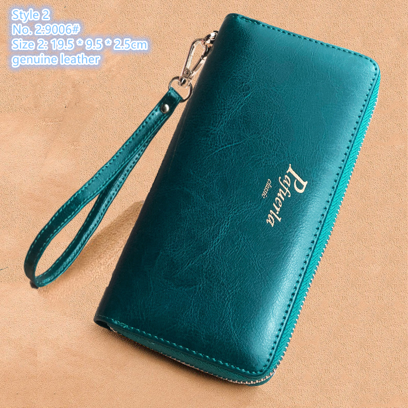 Factory wholesale ladies shoulder bags 2 styles classic solid leather long wallet multifunctional zipper mobile phone coin purse metal retro clutch bag, Red-9004#
Factory wholesale ladies shoulder bags 2 styles classic solid leather long wallet multifunctional zipper mobile phone coin purse metal retro clutch bag, Red-9004#
