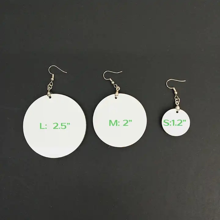Different Size Sublimation Round earrings ear pendants wooden Circle sublimation blank earring large Africa earrings DIY jewelry Z11