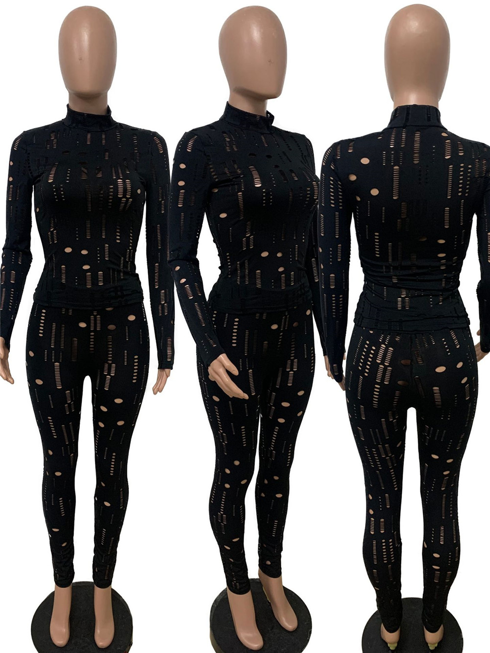 Designer Fall Winter Tracksuits Two Piece Sets Womens Outfits Ripped Sweatsuits Long Sleeve Pullover Top and Pants Casual Outwork Sportswear Jogger su