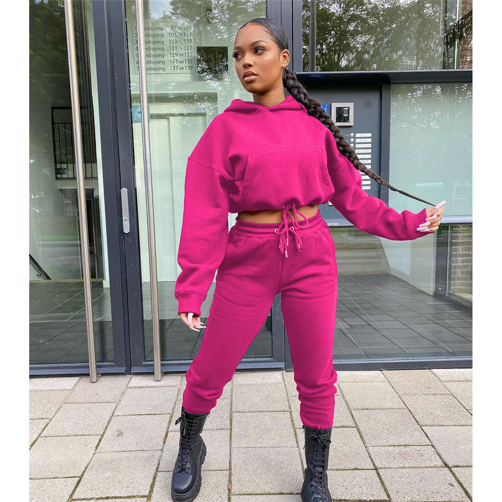 Designer Jogger Suits Fall Winter Women Tracksuits Long Sleeve Pullover Hooded Hoodie And Pants Two Piece Sets Matching Sweatsuits Casual Sportswear 8