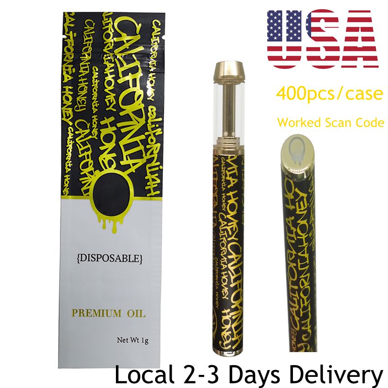 California Honey 1.0ml Empty Disposable Vape Pen USA Stock Overnight Services 400mah Rechargeable Battery Mylar Bag Customize Packaging
California Honey 1.0ml Empty Disposable Vape Pen USA Stock Overnight Services 400mah Rechargeable Battery Mylar Bag Customize Packaging