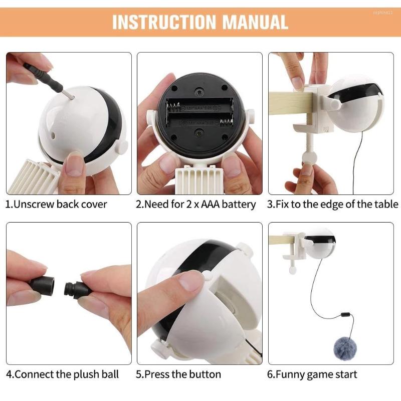 Update Cat Toys Smart Toy Electric Automatic Lifting Motion Pet Plush Ball For Cats Interactive Puzzle Rolling Jumping