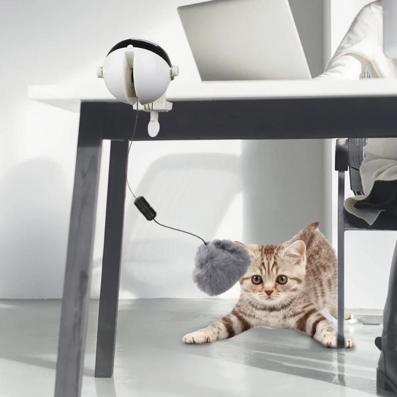 Update Cat Toys Smart Toy Electric Automatic Lifting Motion Pet Plush Ball For Cats Interactive Puzzle Rolling Jumping