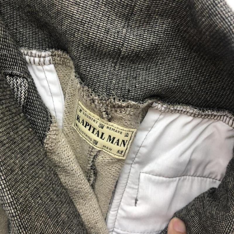 Men's Pants Heavy Fabric KAPITAL Sweatpants Men Women Skeleton Bone Joggers Drawstring Trousers