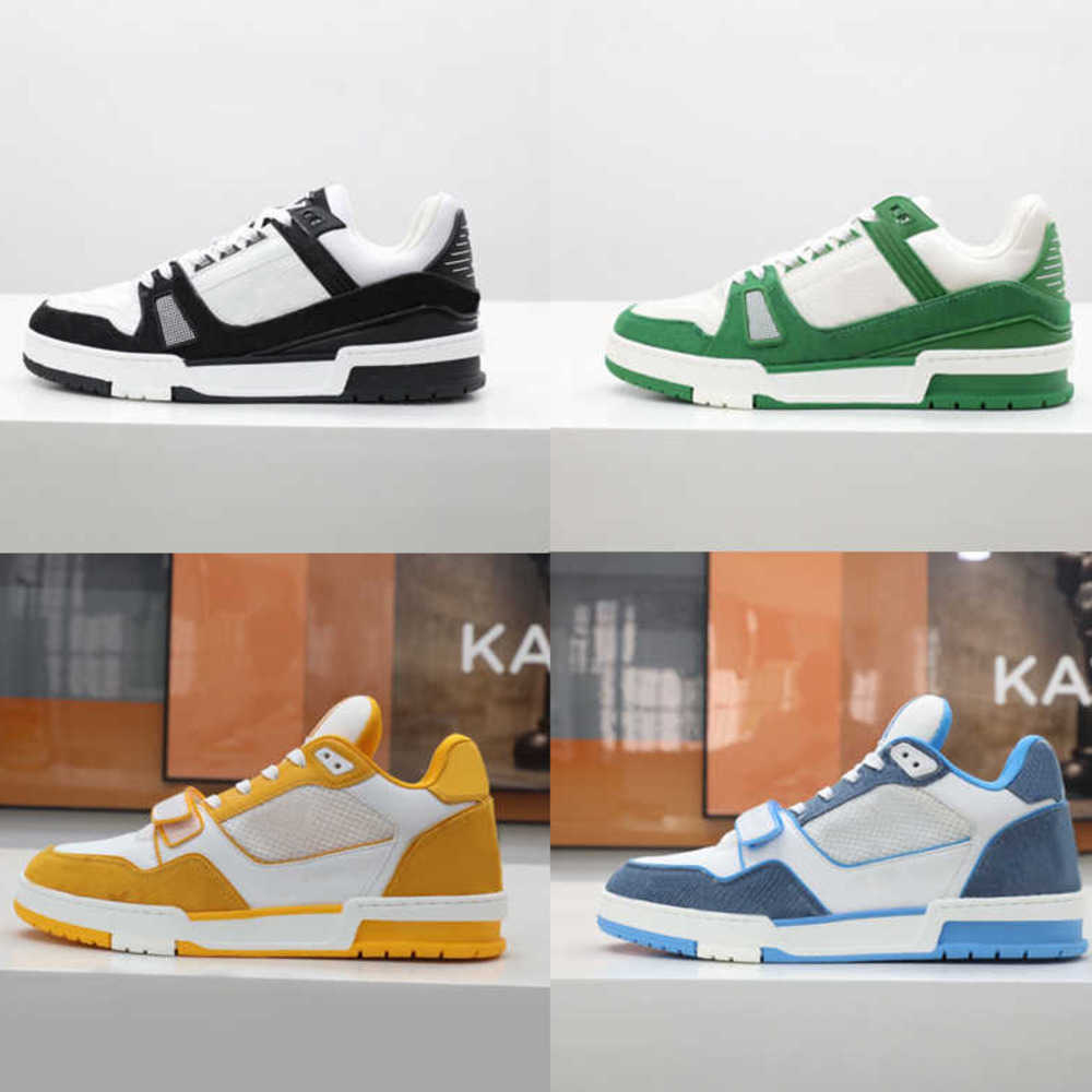 Mens Designer Trainer Sneaker Calfskin Leather Vintage Basketball Sneakers Platform Trainers Rubber Outsole Shoes With Box NO401