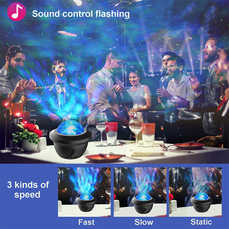 LED USB Night Light Galaxy Projector Starry Sky Children Christmas Gifts Home Room Decoration Music Bluetooth Speaker