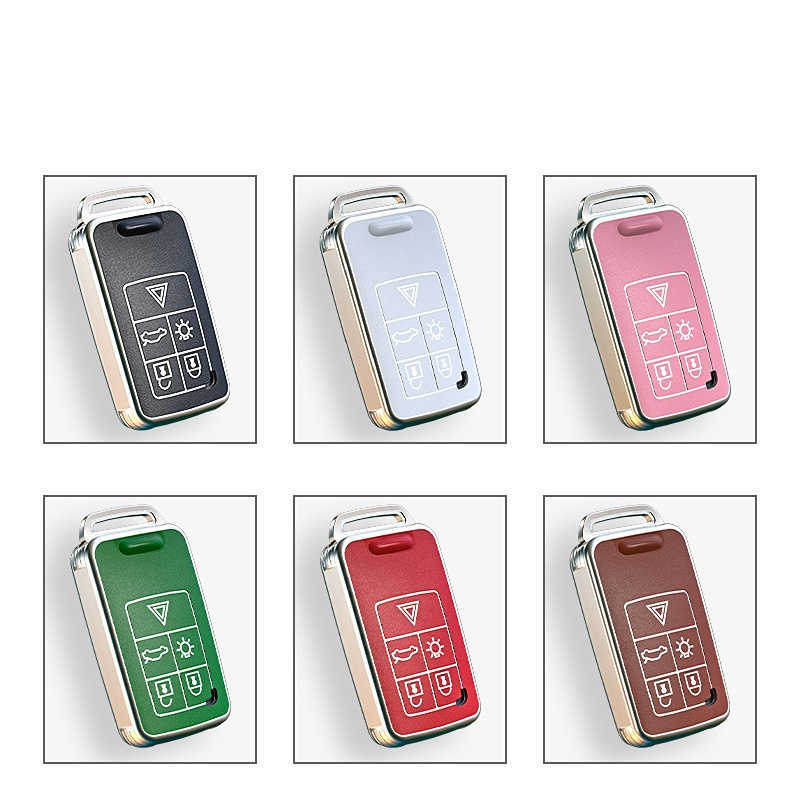 TPU Car Key Case Cover Fob For Volvo S60 S80 V60 XC60 XC70 S60L S80L V40 XC90 5 6 Buttons Remote Protection Shell Accessories 0109