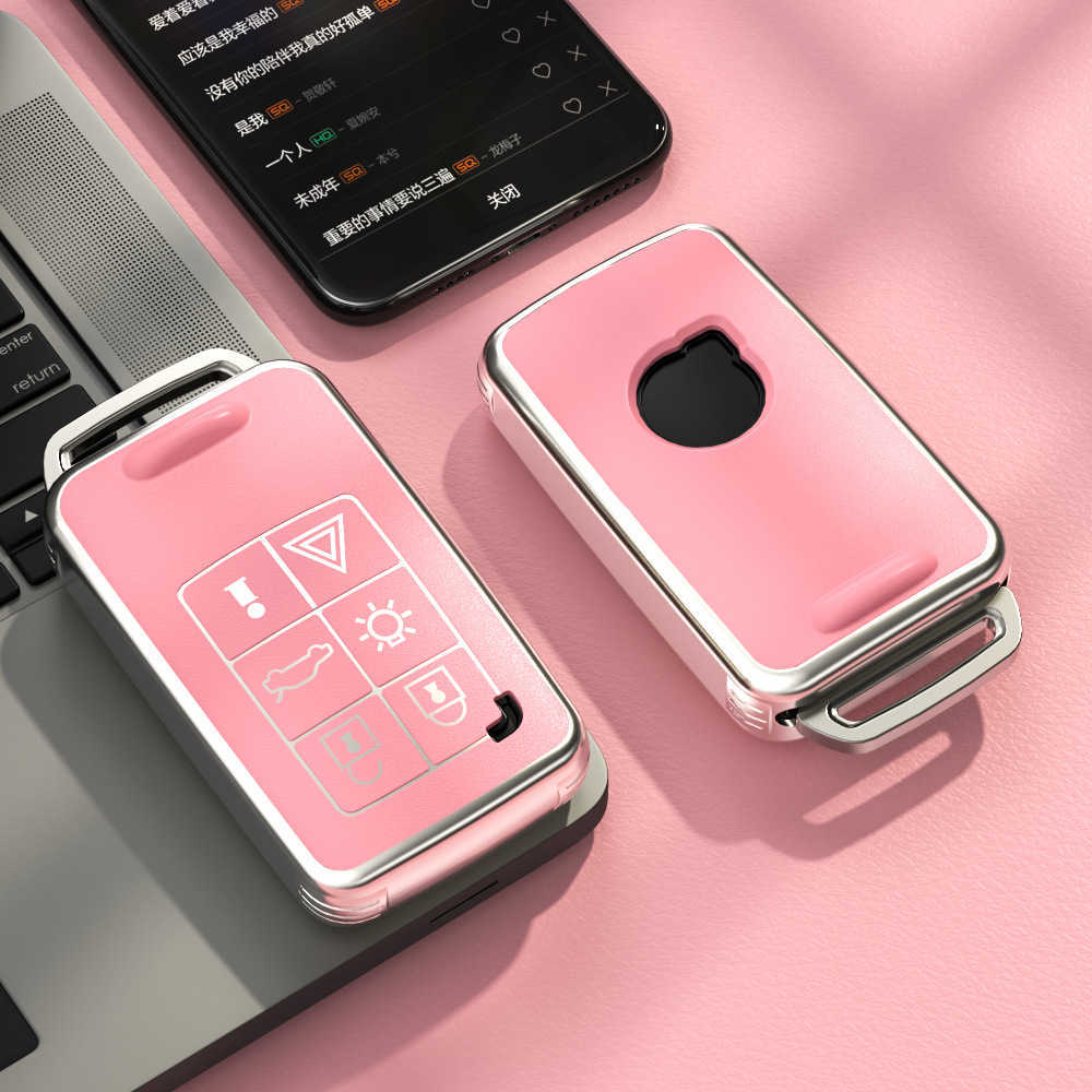 TPU Car Key Case Cover Fob For Volvo S60 S80 V60 XC60 XC70 S60L S80L V40 XC90 5 6 Buttons Remote Protection Shell Accessories 0109