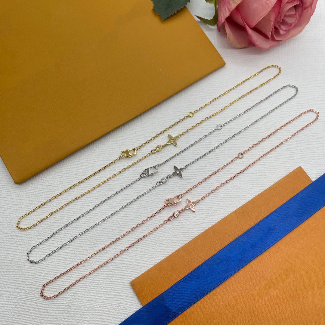 Pendant Necklaces Jewelry Titanium Steel gold silver Plated Necklaces For Women and men with Gift box