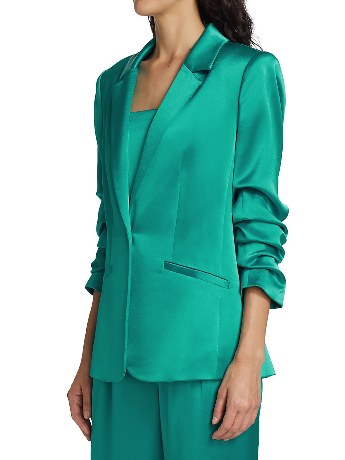 Spring Soft Satin Green Women Pants Suits For Wedding Mother of the Bride Suit Evening Party Blazer Guest Wear 3 Pieces