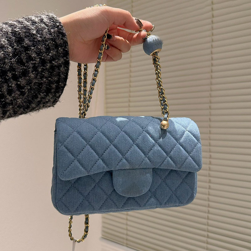 CC Bags Luxury Brand Shoulder Bags Denim Golden Ball Women Classic Flap Shoulder Bag Adjustable Chain Crossbody Bag Fanny Pack Mini Coin Pur, Sky blue
CC Bags Luxury Brand Shoulder Bags Denim Golden Ball Women Classic Flap Shoulder Bag Adjustable Chain Crossbody Bag Fanny Pack Mini Coin Pur, Sky blue