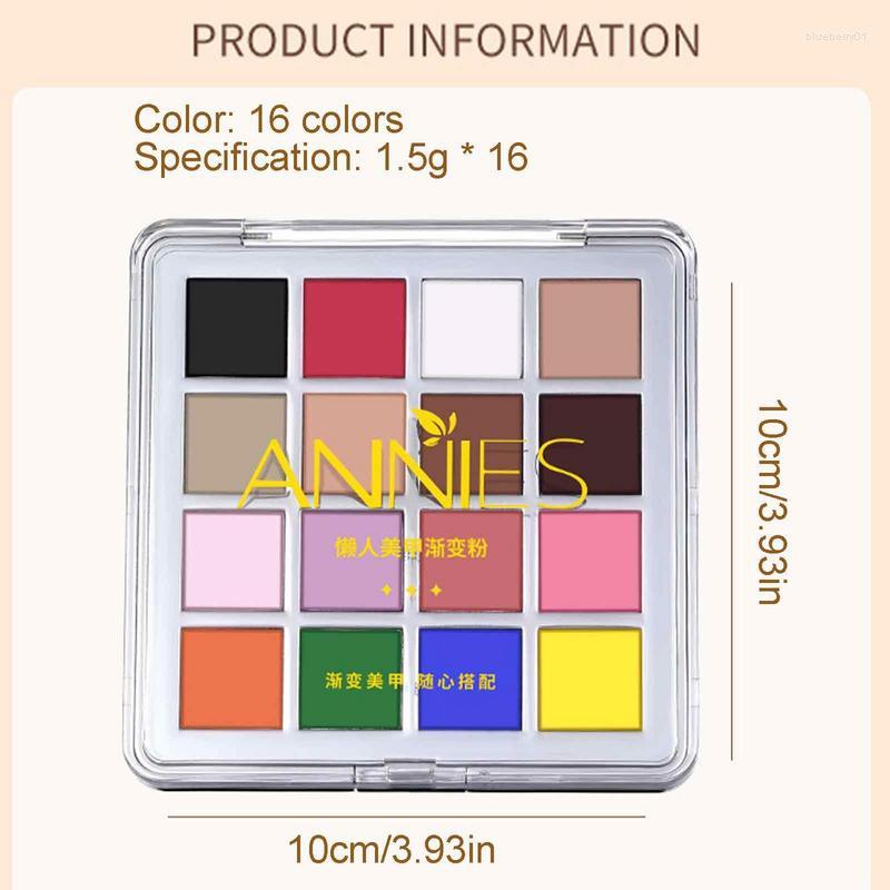 Nail Art Kits Powder Dip Kit 16 Colors Gradient Glitter Mirror Effect Aurora Chrome