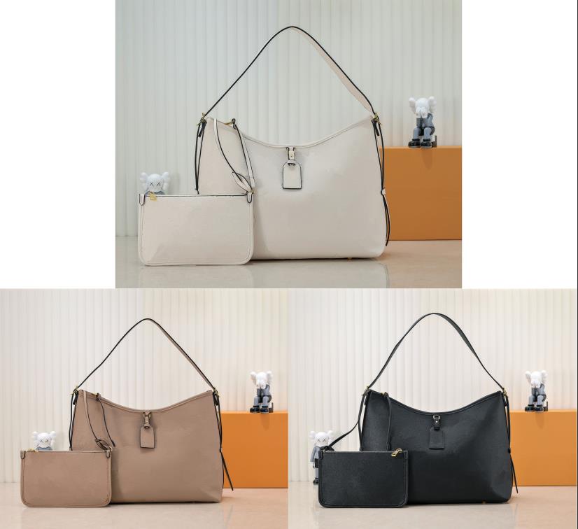 Designers CARRYALL Tote Womens Shoulder Bag Embossed Leather Vintage Hobo Bags With Zipper Pouch Wallet Carryalls Fashion Lady Handbags 2 Sets Shopping Purse