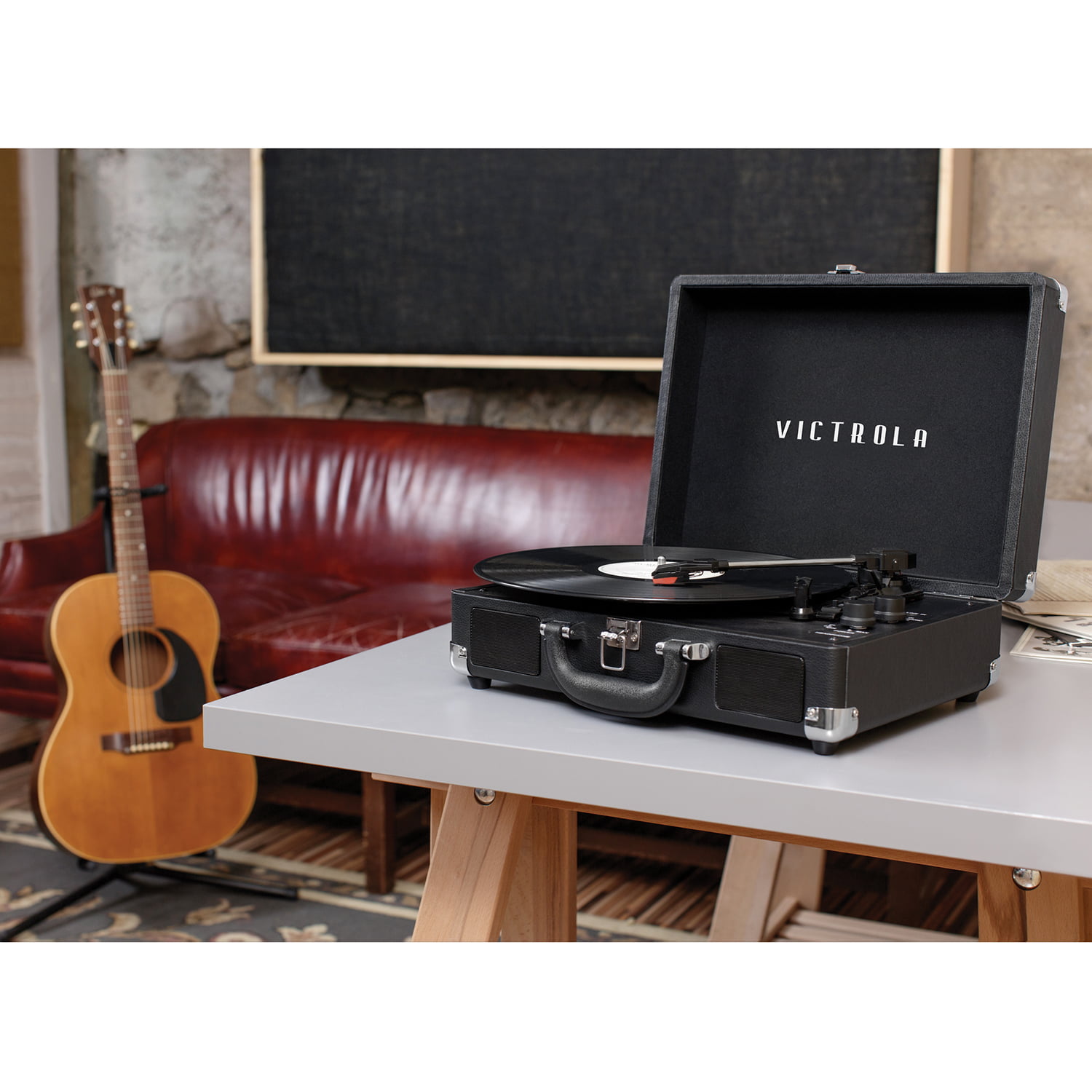 Image of Victrola Journey Bluetooth Suitcase Record Player with 3-Speed Turntable