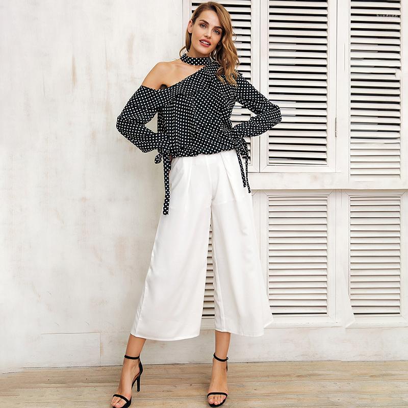 Women' Blouses Irregular Sexy Tops Casual Black Women' Chiffon Top Polka Dots Print Autumn Slim One Shoulder Fit Ruffle Ladies High
Women' Blouses Irregular Sexy Tops Casual Black Women' Chiffon Top Polka Dots Print Autumn Slim One Shoulder Fit Ruffle Ladies High