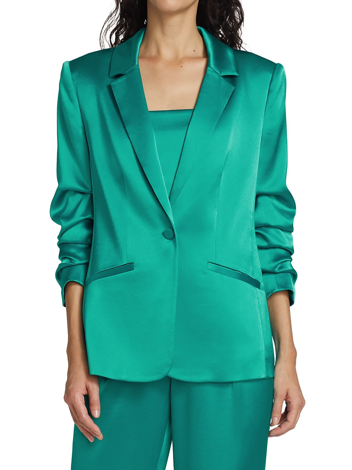 Spring Soft Satin Green Women Pants Suits For Wedding Mother of the Bride Suit Evening Party Blazer Guest Wear 3 Pieces