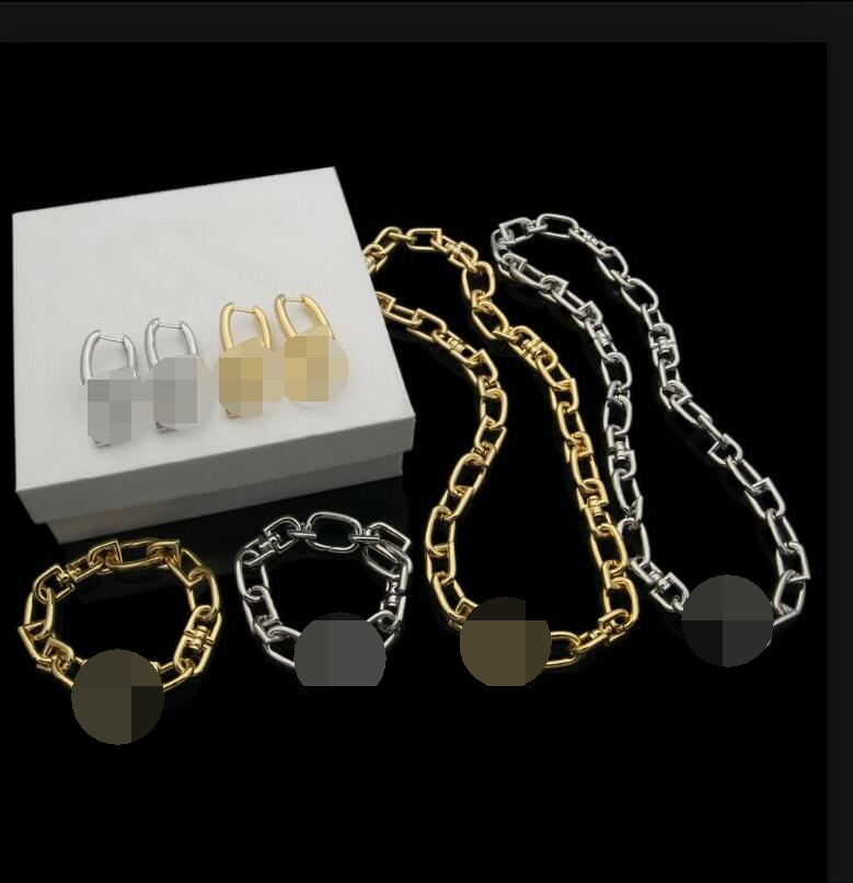 Titanium steel Great B letter Thick chain necklace female exaggerated temperament retro glamorous earrings Famous brand women Punk 18K gold plated bracelet BB --199, Mixed colors
Titanium steel Great B letter Thick chain necklace female exaggerated temperament retro glamorous earrings Famous brand women Punk 18K gold plated bracelet BB --199, Mixed colors