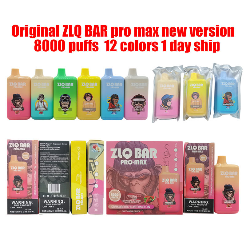 E cigarettes ZLQ BAR PRO MAX 8000 puffs 12 Flavors 650mah 2% 5% 0% rechargable Battery 16ml device Vape Pen Original Mesh coils big vape Disposable
E cigarettes ZLQ BAR PRO MAX 8000 puffs 12 Flavors 650mah 2% 5% 0% rechargable Battery 16ml device Vape Pen Original Mesh coils big vape Disposable