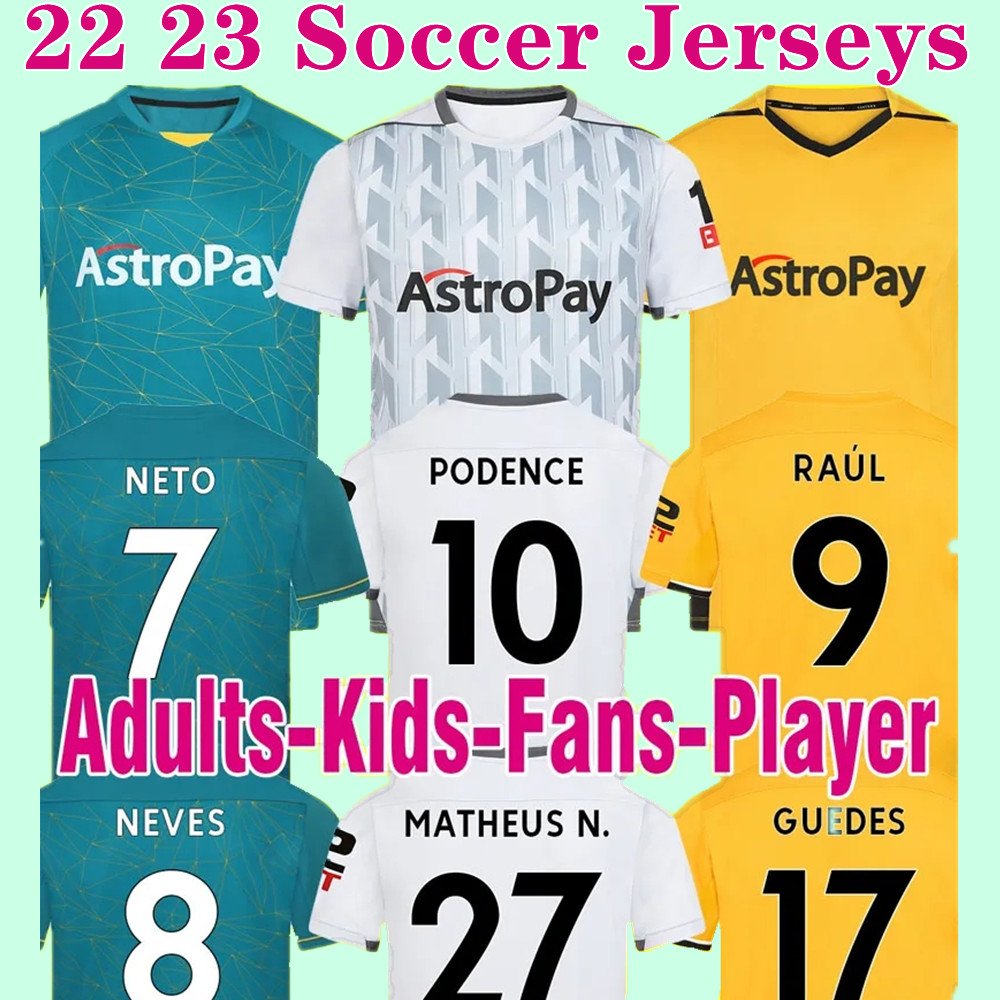 22 23 GUEDES Wolves Soccer Jerseys RAUL MATHEUS NETO NEVES TRINCAO 2022 2023 09 10 Wanderers PODENCE GIBBS HEE CHAN Wolverhampton Football Shirts Men Kit Kids uniform, 30
22 23 GUEDES Wolves Soccer Jerseys RAUL MATHEUS NETO NEVES TRINCAO 2022 2023 09 10 Wanderers PODENCE GIBBS HEE CHAN Wolverhampton Football Shirts Men Kit Kids uniform, 30