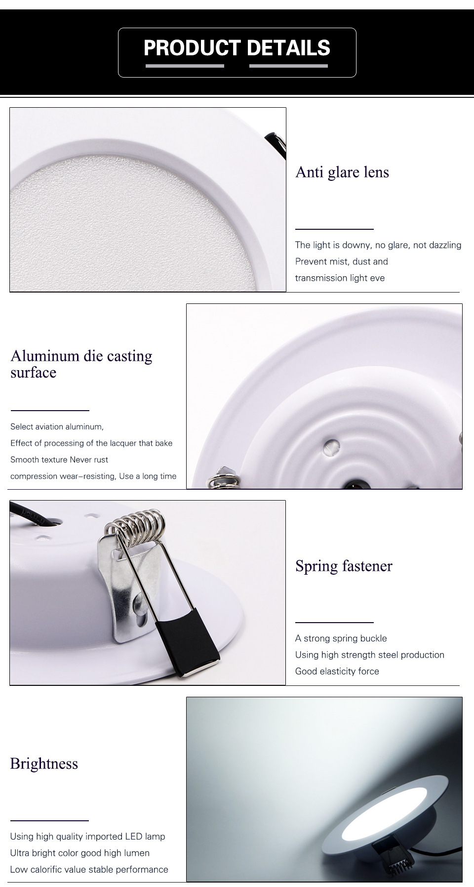 LED Downlights 220V 5W 7W 9W 12W 15W Recessed in LED Ceiling Downlight Light Lamp Indoor Lighting Warm White Cold White