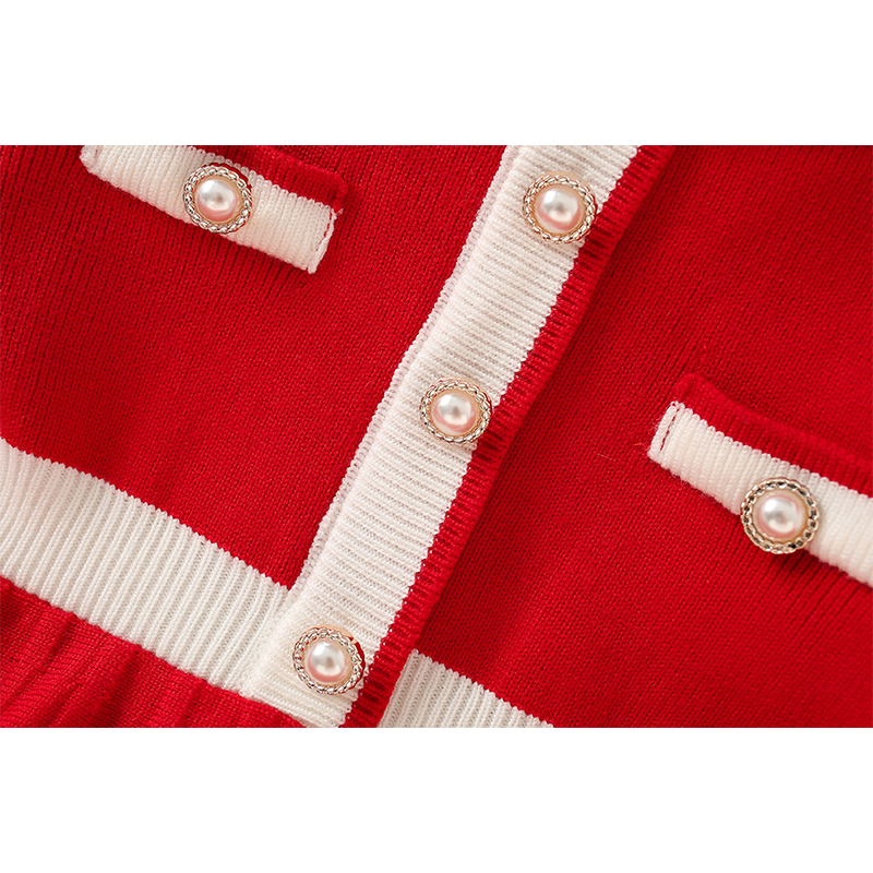 Child Girls Dress Long Sleeve Knitted Sweater Dress for Baby Girl Elegant Christmas Dress Kids Clothing