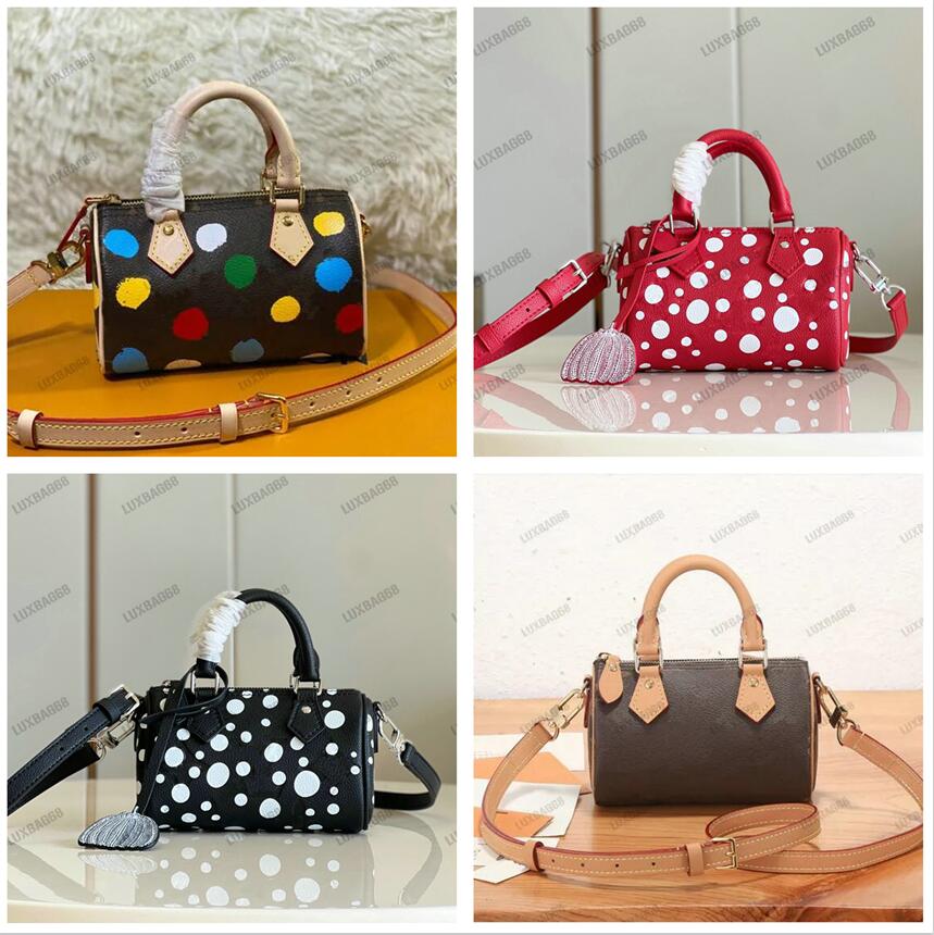 YK NANO SPEEDY Designer Boston Bag Yayoi Kusama Painted Colorful Dots Petite Tote Bicolor Monograms Leather Shoulder Bag INFINITY DOTS Mini Luxurys Purse, #01
YK NANO SPEEDY Designer Boston Bag Yayoi Kusama Painted Colorful Dots Petite Tote Bicolor Monograms Leather Shoulder Bag INFINITY DOTS Mini Luxurys Purse, #01