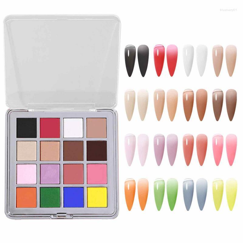 Nail Art Kits Powder Dip Kit 16 Colors Gradient Glitter Mirror Effect Aurora Chrome