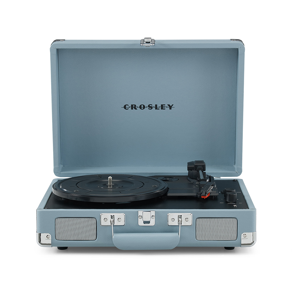 Image of Crosley Cruiser Plus Vinyl Record Player with Speakers with wireless Bluetooth Audio Turntables tv wall