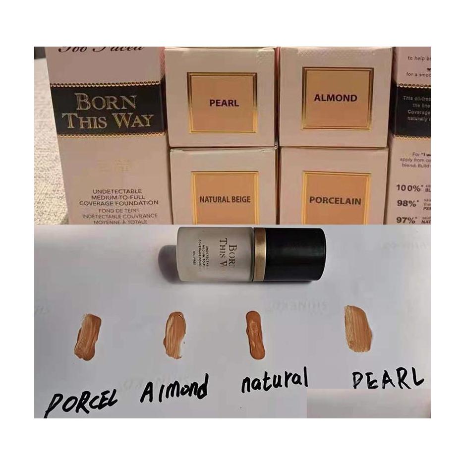 

Foundation Stock Face Makeup Born This Way 30Ml Liquid Concealer Luminous Oil Undetectable Medium To Fl Erage Foundations 4 Drop Del Dhb23, Randomly sended 4 color