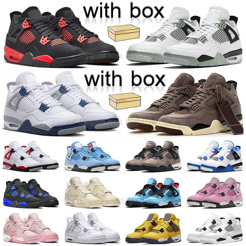 with Box Jumpman 4 Basketball Shoes Tech Men Women 4s Retro Military Black Cat Midnight Navy Fire Red Thunder Purple Bred White Cement J4, C22 white oreo 36-47
with Box Jumpman 4 Basketball Shoes Tech Men Women 4s Retro Military Black Cat Midnight Navy Fire Red Thunder Purple Bred White Cement J4, C22 white oreo 36-47