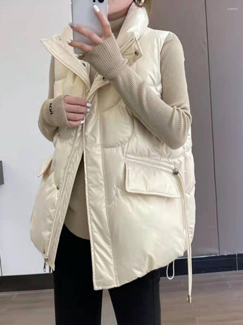 Women's Vests Winter Warm Women Jacket Gilet Solid Color Vest Stand Collar Zipper Closure Outwear, White
Women's Vests Winter Warm Women Jacket Gilet Solid Color Vest Stand Collar Zipper Closure Outwear, White