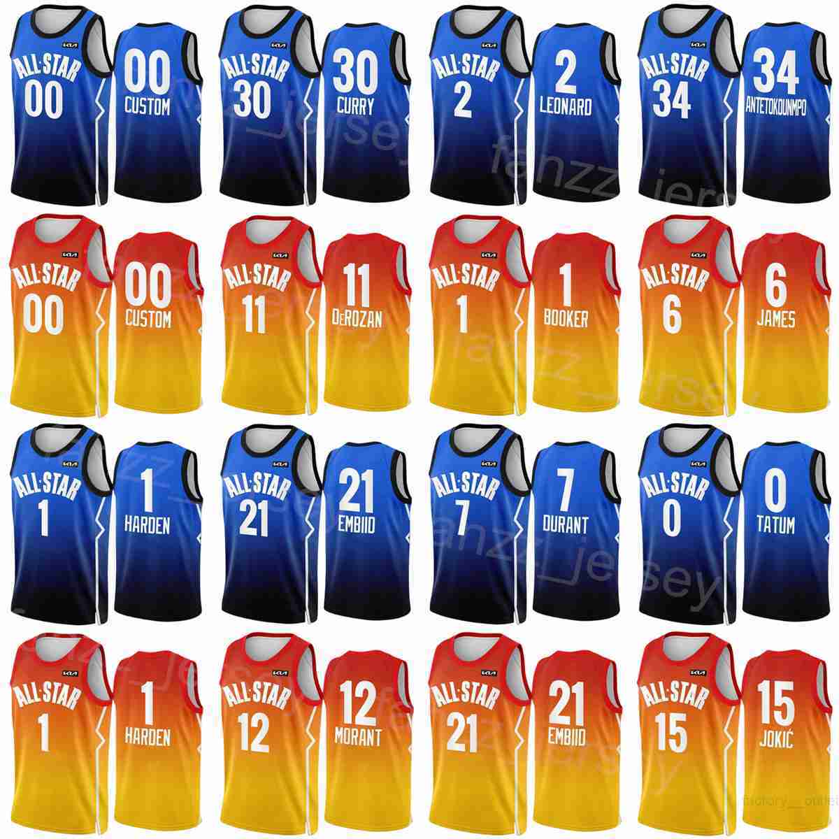 Print 2023 Basketball Game All-Star Jerseys Kyrie Irving 11 Donovan Mitchell 45 James Harden 1 DeMar DeRozan 11 Jaylen Brown 7 Trae Young 11 Blue Gold Man Woman Youth
Print 2023 Basketball Game All-Star Jerseys Kyrie Irving 11 Donovan Mitchell 45 James Harden 1 DeMar DeRozan 11 Jaylen Brown 7 Trae Young 11 Blue Gold Man Woman Youth