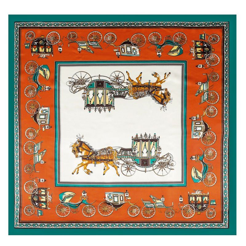 brand designer gift scarf high 100% silk scarfs for woman size 90x90cm