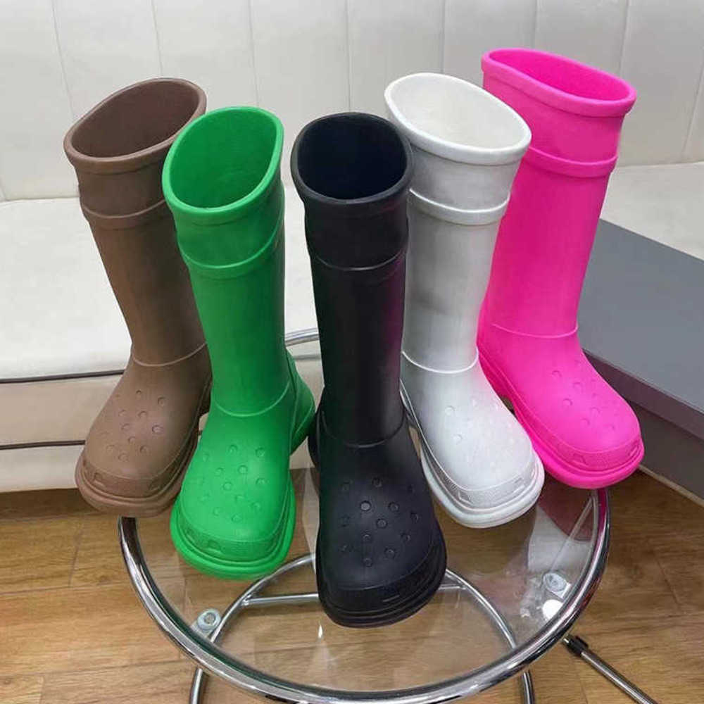 Women Men Betty Boots PVC Rubber Beeled Platform Knee-high Tall Rain Boot Rubber Rain Boots Knee Boot Waterproof Welly Boots Luxury Non-Slip Water Boot NO434
Women Men Betty Boots PVC Rubber Beeled Platform Knee-high Tall Rain Boot Rubber Rain Boots Knee Boot Waterproof Welly Boots Luxury Non-Slip Water Boot NO434