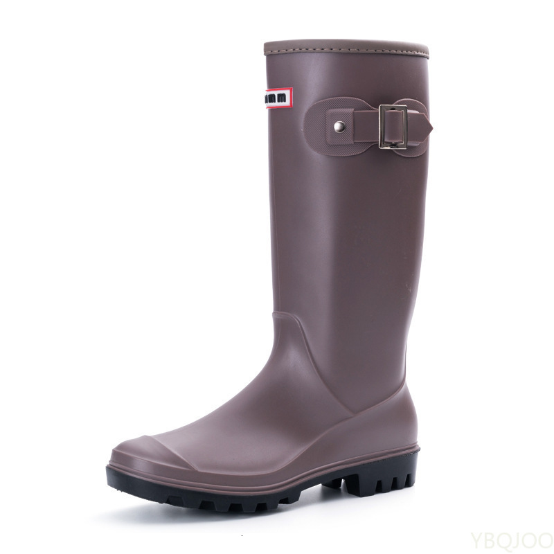 Rain Boot Highend Waterproof Women's Kneelength Fashion Rubber Girls' Shoes PVC 230114